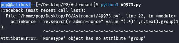 Astronaut Exploit Fail