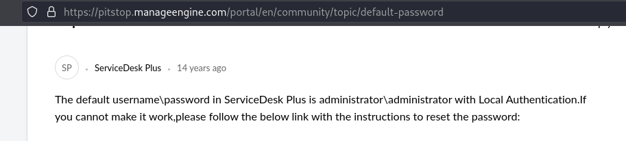 Default Creds